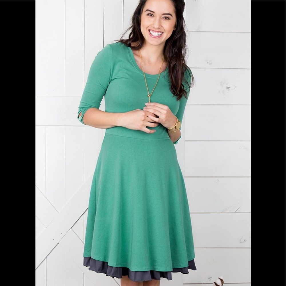 Matilda Jane Green Pastures Dress XS Joanna Gaines